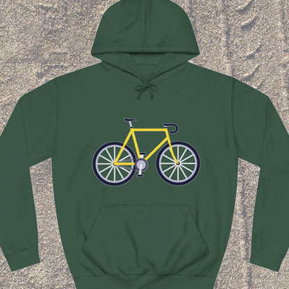 Racefiets geel Hoodie