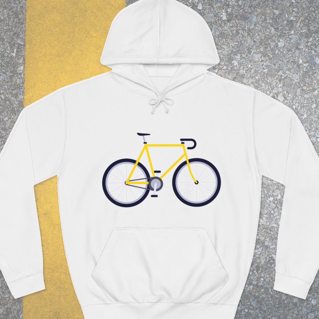 Racefiets geel Hoodie