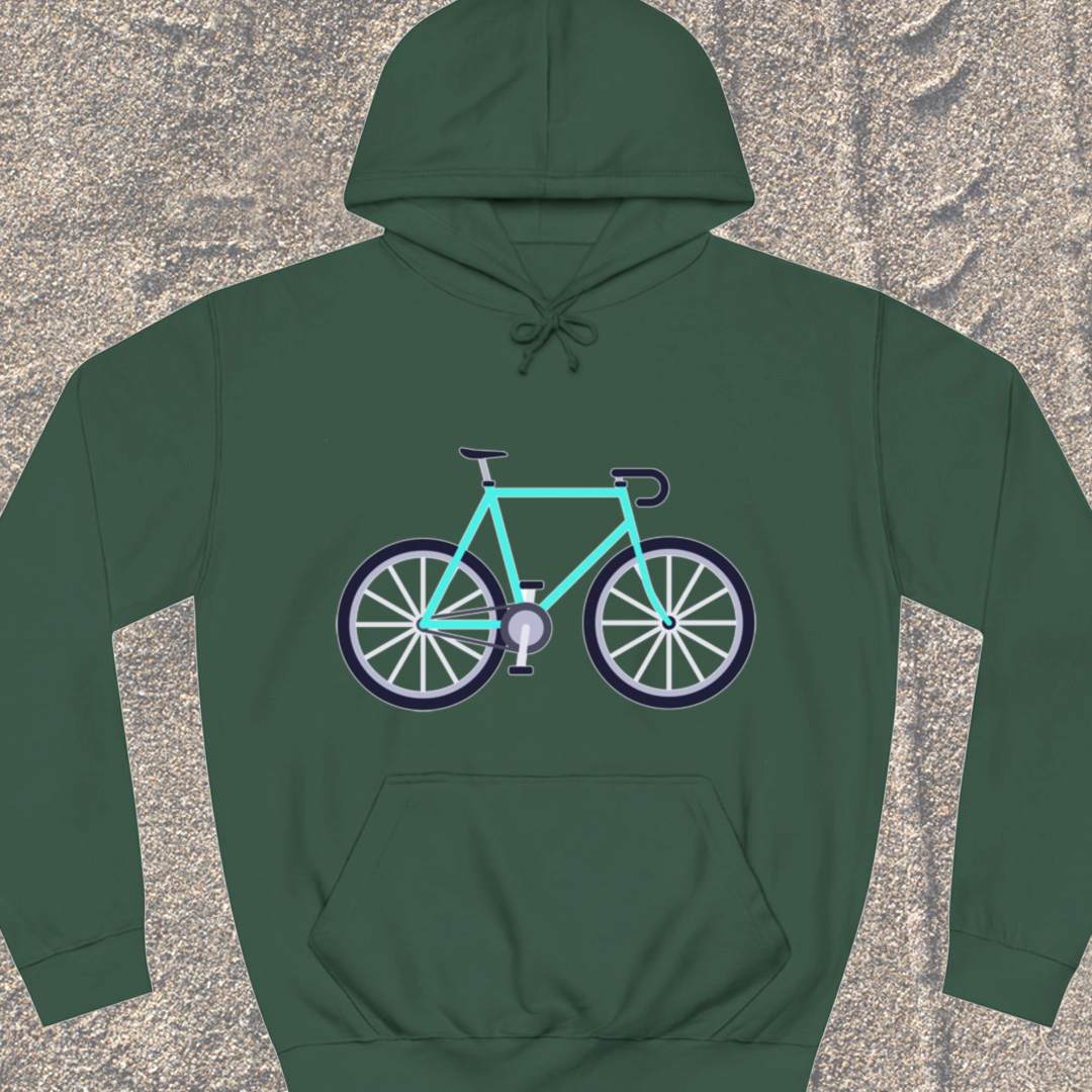 Racefiets turquoise Hoodie