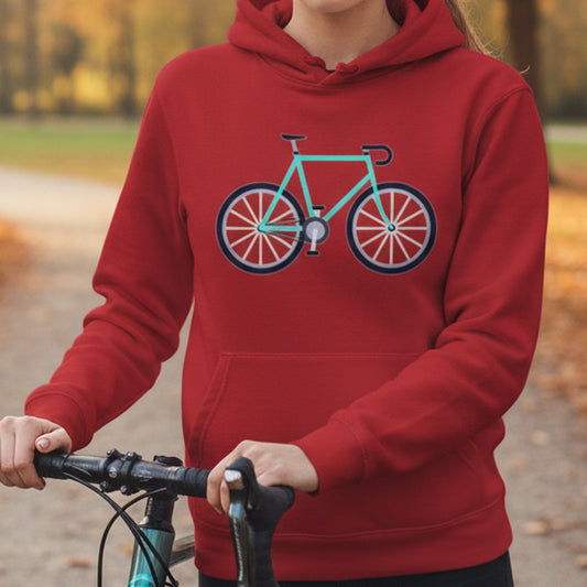 Racefiets turquoise Hoodie