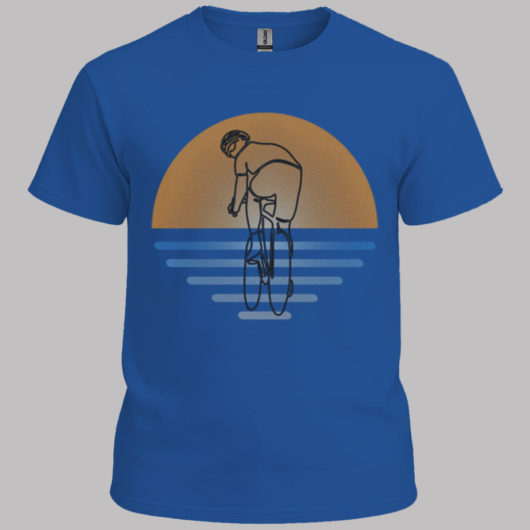 Koersfietser zonsondergang T‑Shirt