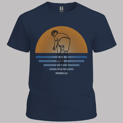 Koersfietser zonsondergang T‑Shirt