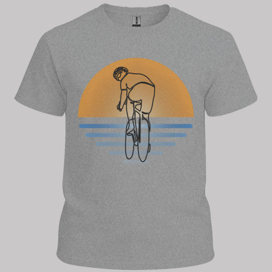 Koersfietser zonsondergang T‑Shirt