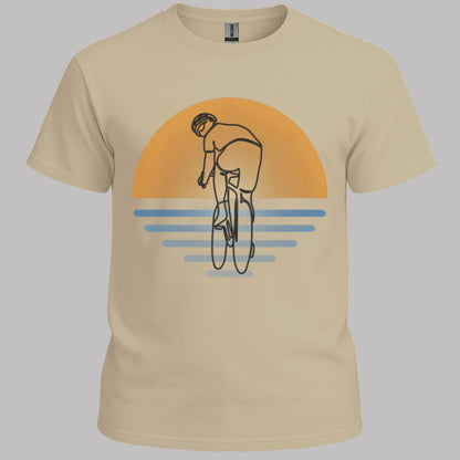 Koersfietser zonsondergang T‑Shirt