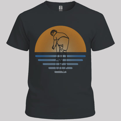 Koersfietser zonsondergang T‑Shirt