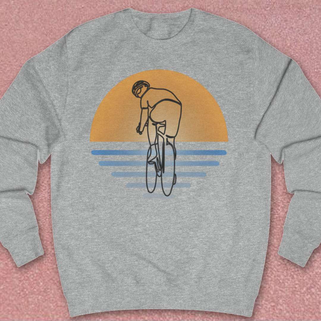 Koersfietser Zonsondergang Sweater