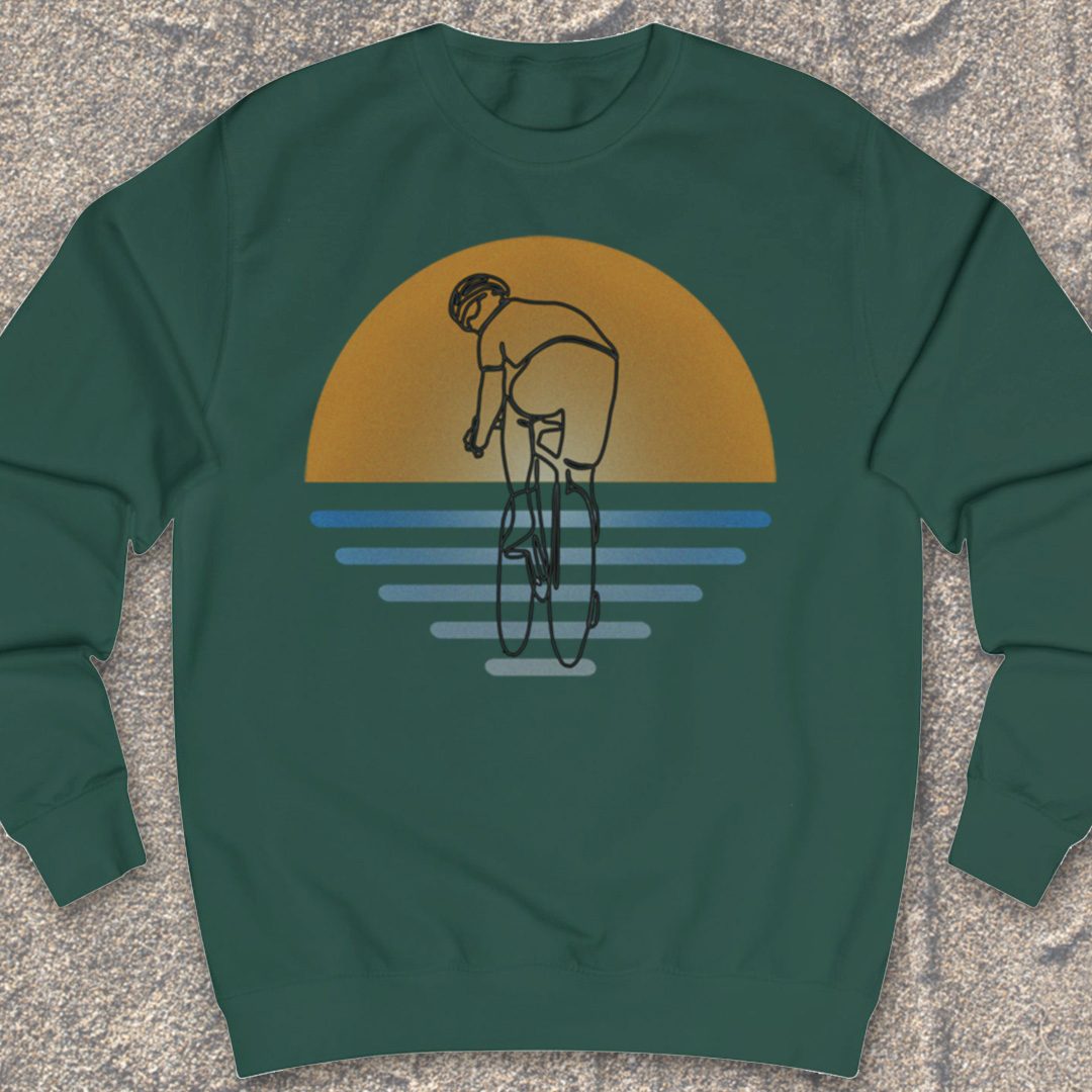 Koersfietser Zonsondergang Sweater