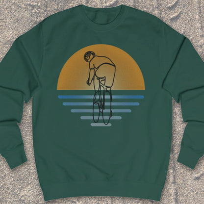 Koersfietser Zonsondergang Sweater