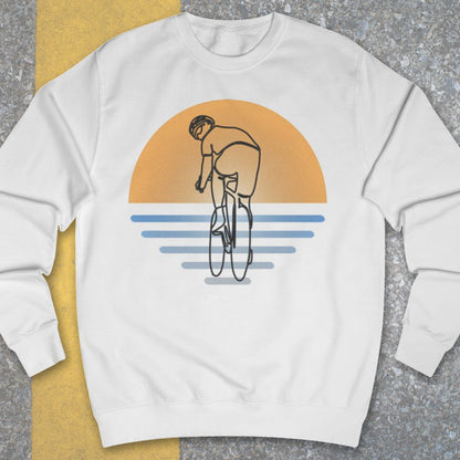 Koersfietser Zonsondergang Sweater