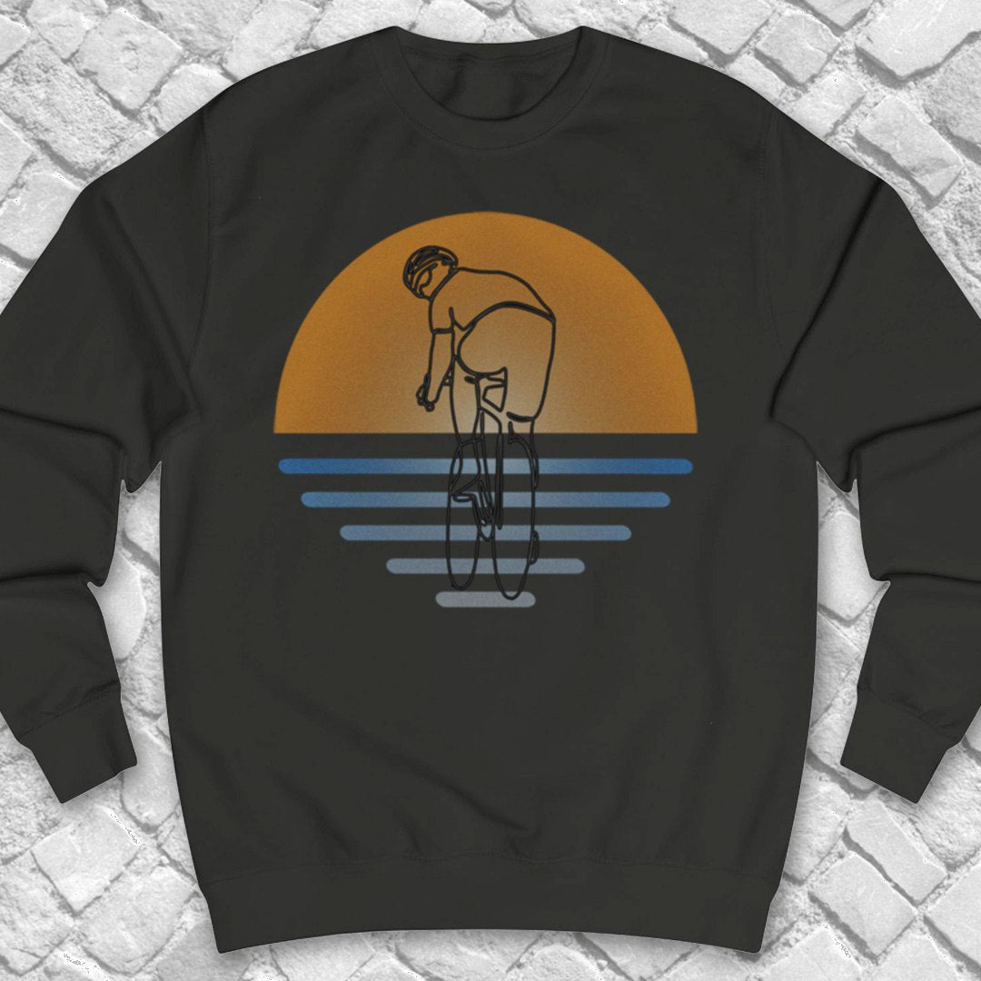 Koersfietser Zonsondergang Sweater