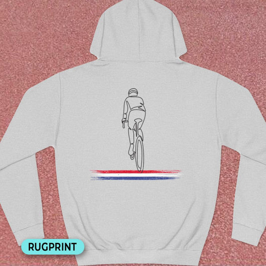 Wielrenner Nederlandse driekleur rugprint Hoodie