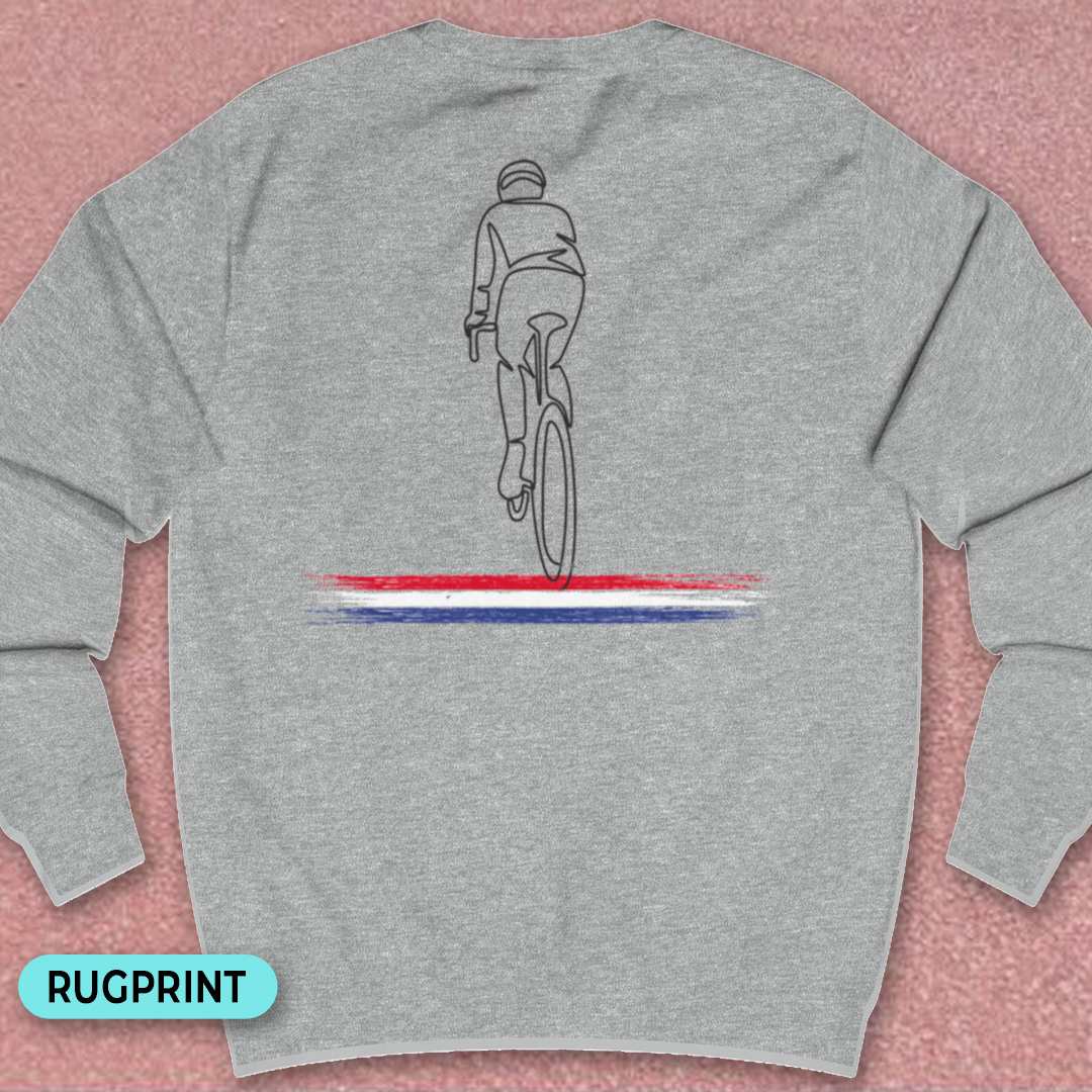 Wielrenner Nederlandse driekleur rugprint Sweater