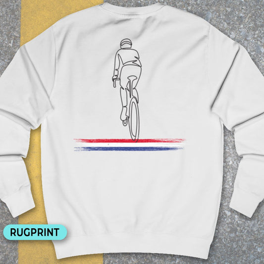 Wielrenner Nederlandse driekleur rugprint Sweater