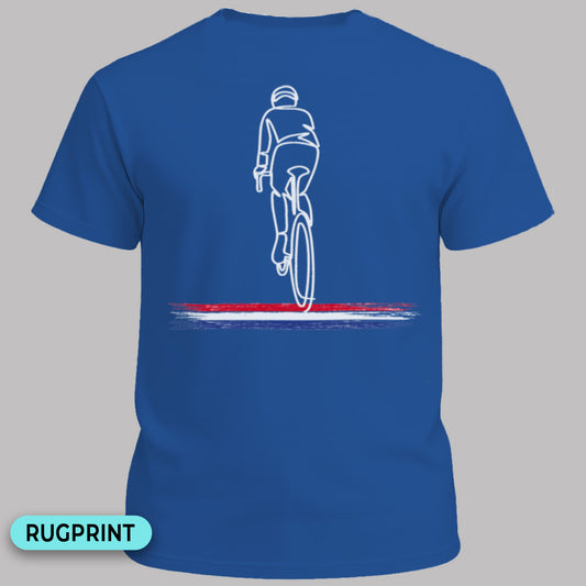 Wielrenner Nederlandse driekleur rugprint T‑Shirt