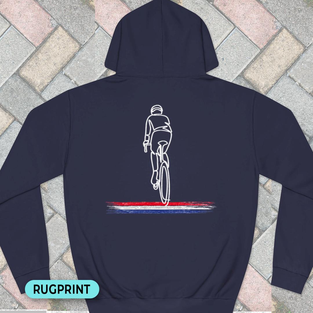 Wielrenner Nederlandse driekleur rugprint Hoodie