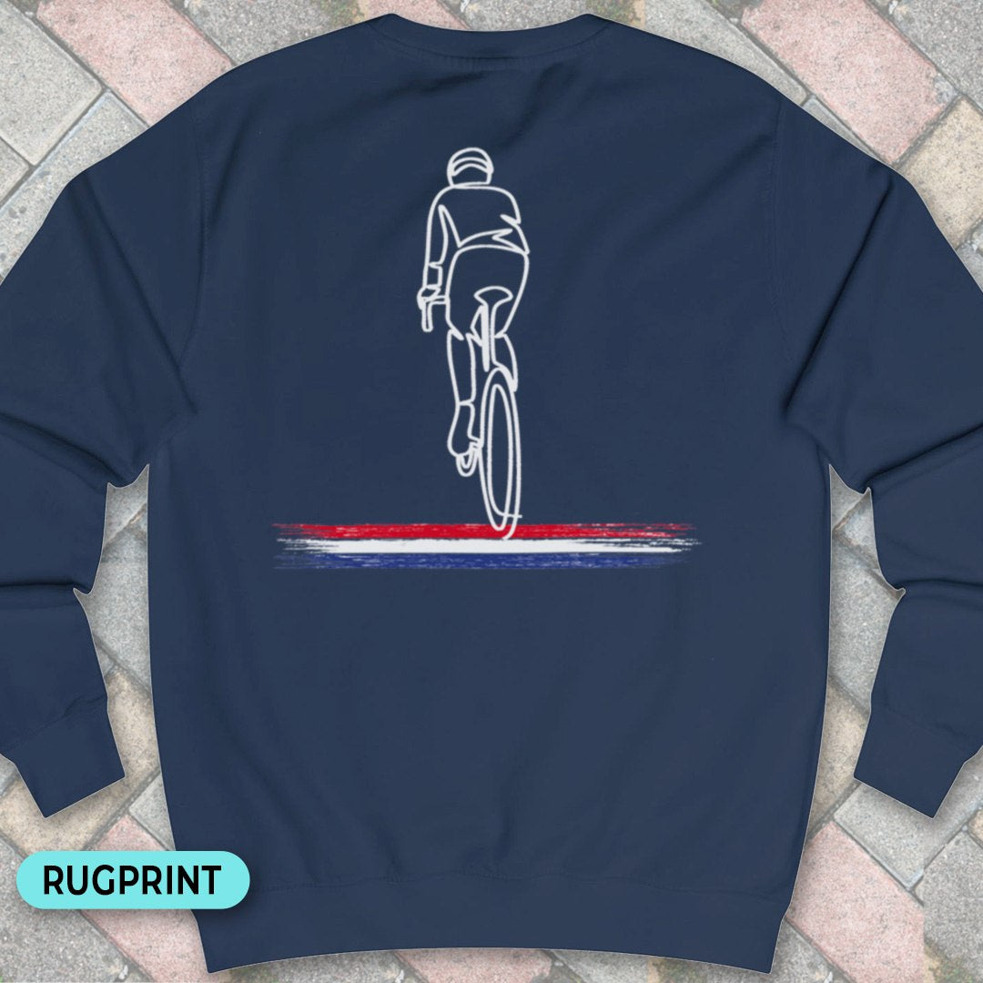 Wielrenner Nederlandse driekleur rugprint Sweater