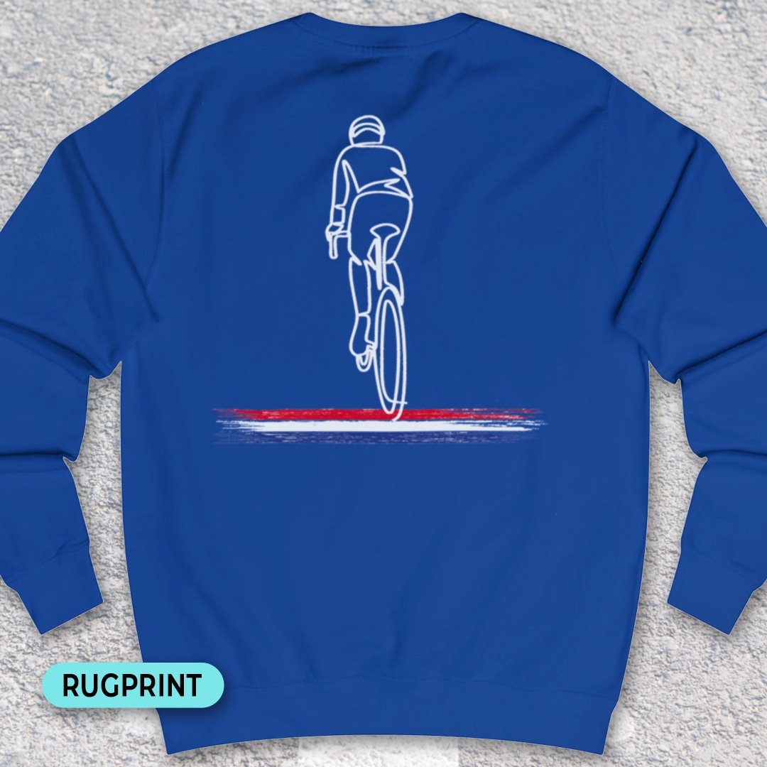 Wielrenner Nederlandse driekleur rugprint Sweater