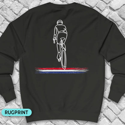Wielrenner Nederlandse driekleur rugprint Sweater