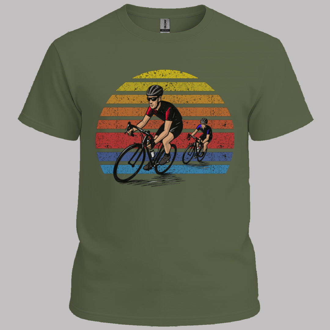 Wielrenners retro zon T‑Shirt