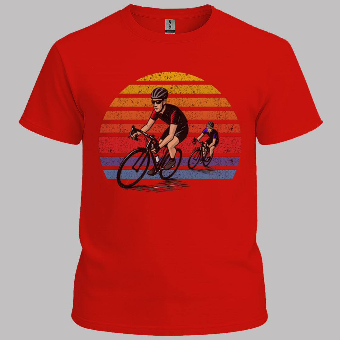 Wielrenners retro zon T‑Shirt