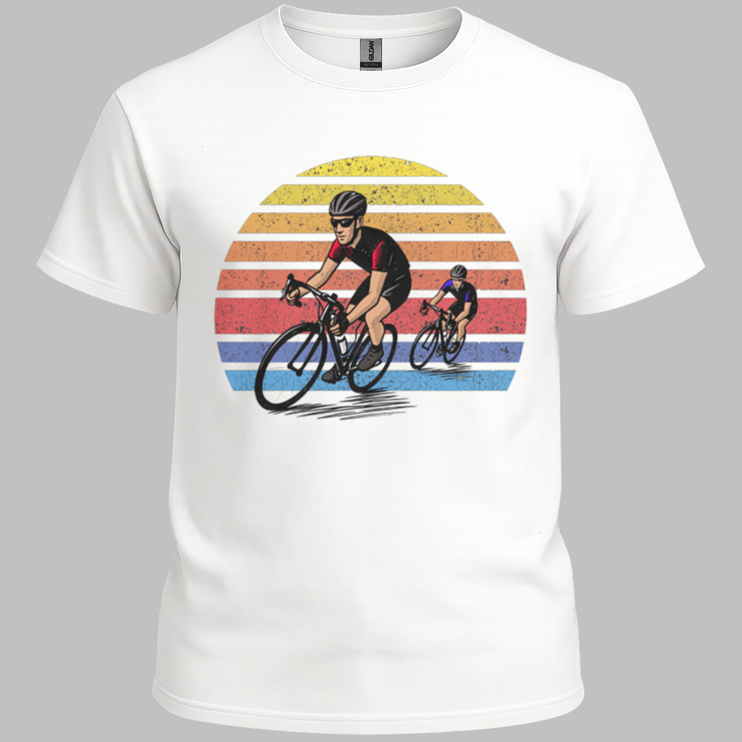 Wielrenners retro zon T‑Shirt