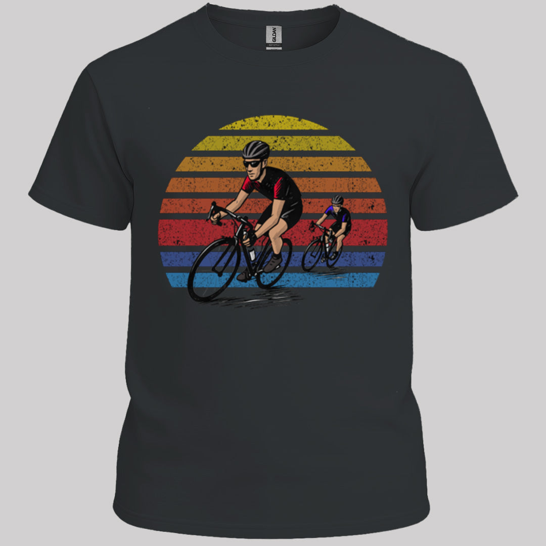 Wielrenners retro zon T‑Shirt