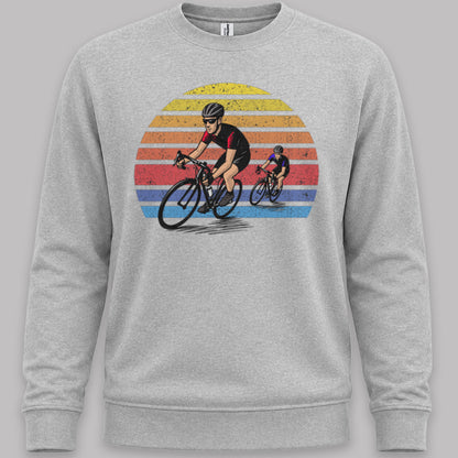 Sweat Cyclistes soleil rétro 