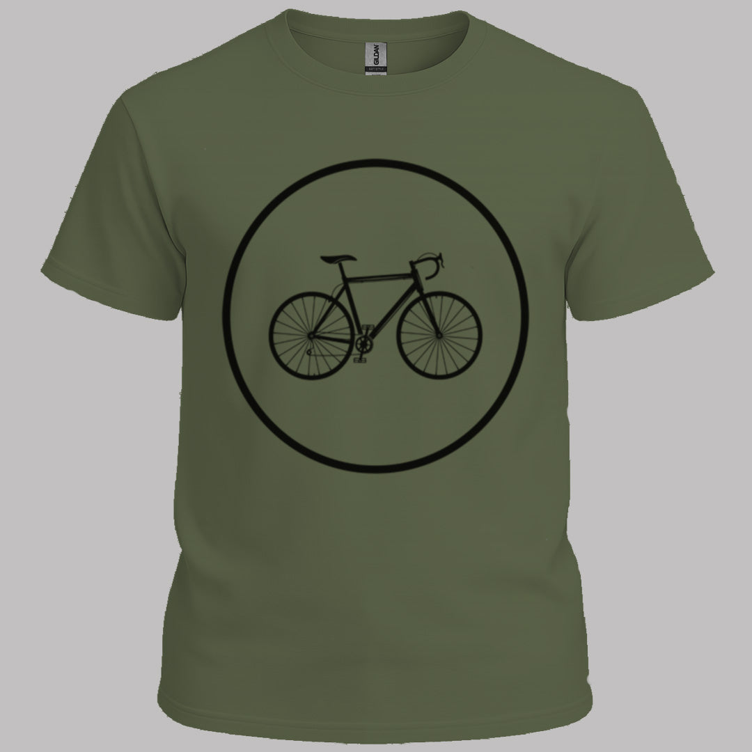 Racefietspad zwart T‑Shirt