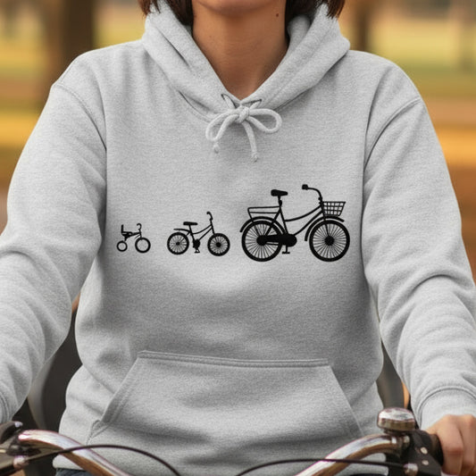 Mamafiets en kids zwart Hoodie