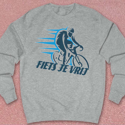 Fiets je vrij blauw Sweater
