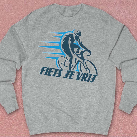 Fiets je vrij blauw Sweater