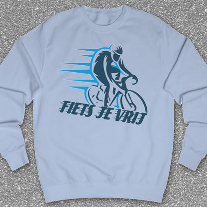 Fiets je vrij blauw Sweater