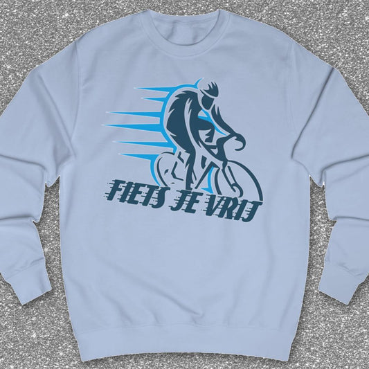 Fiets je vrij blauw Sweater