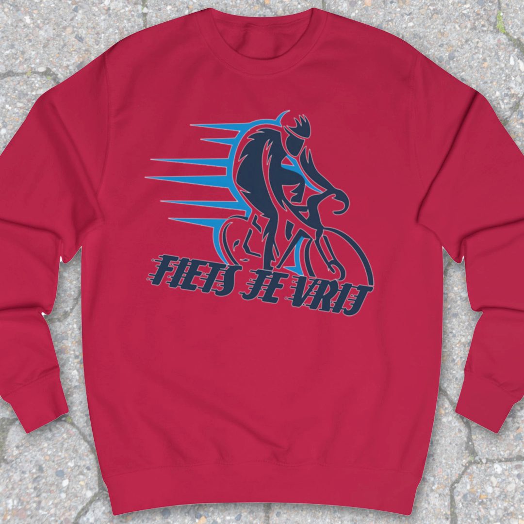 Fiets je vrij blauw Sweater