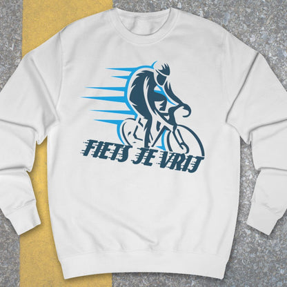Fiets je vrij blauw Sweater