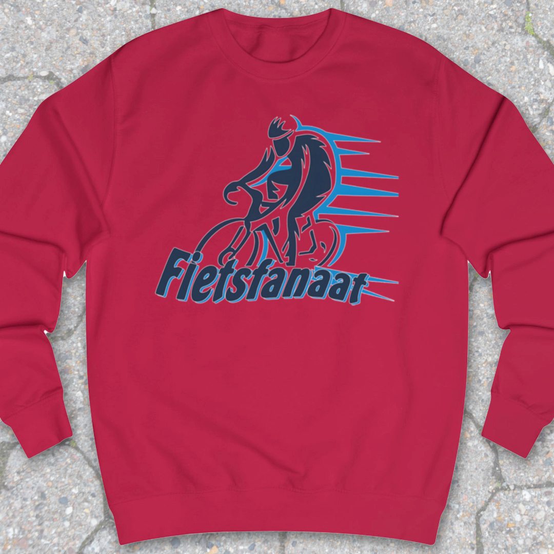 Fietsfanaat blauw Sweater
