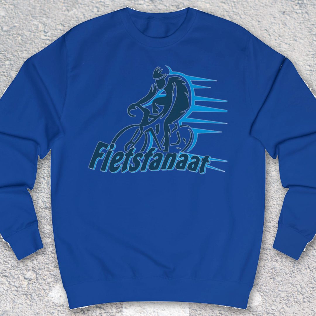 Fietsfanaat blauw Sweater