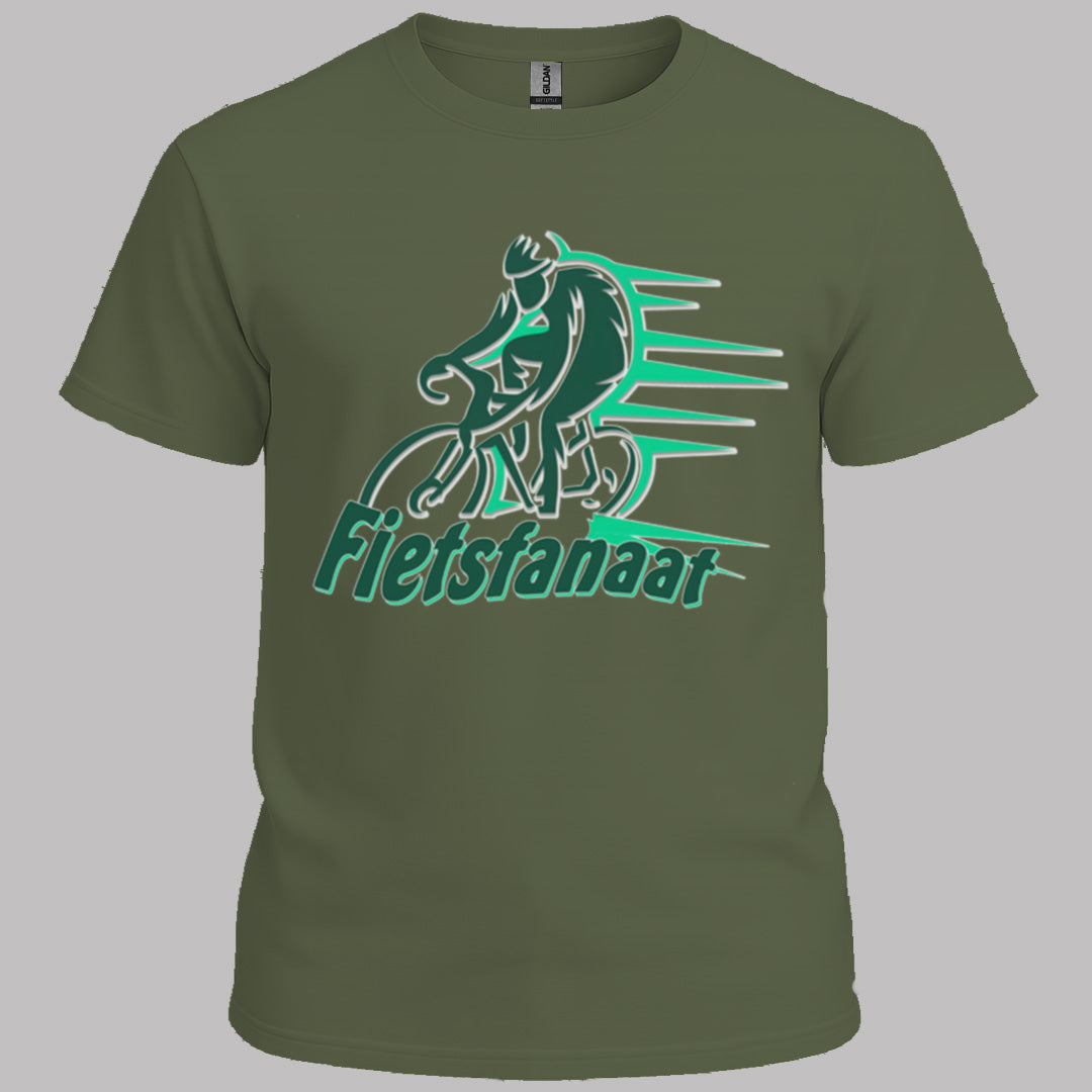 Fietsfanaat groen T‑Shirt