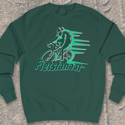 Fietsfanaat groen Sweater