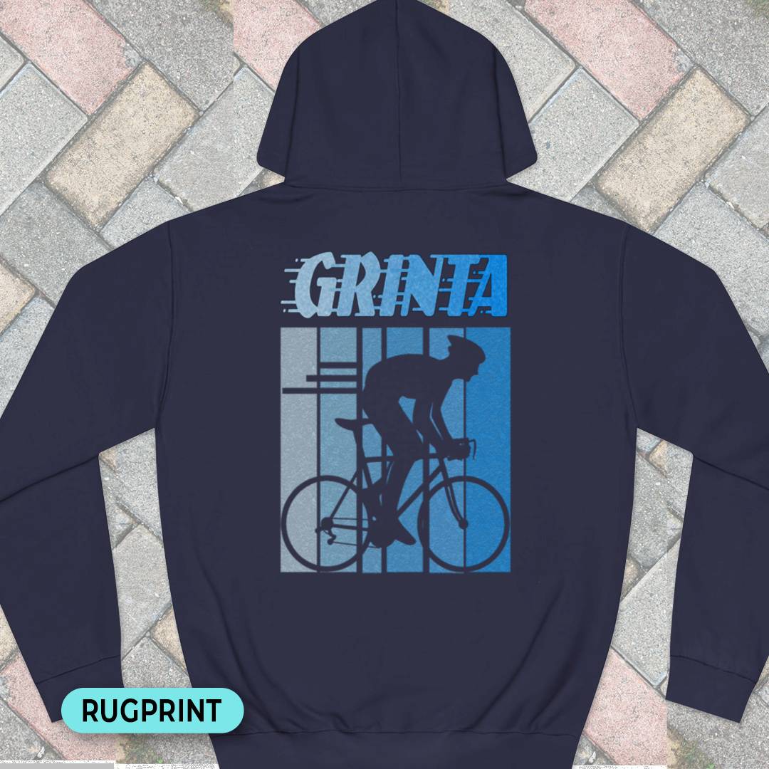 Grinta (blauw) rugprint Hoodie