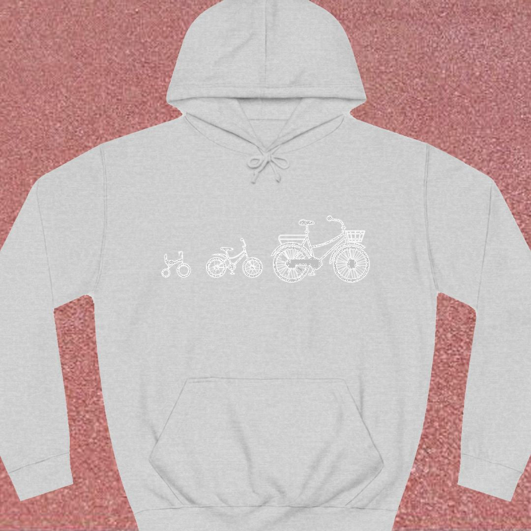 Mamafiets en kids wit Hoodie