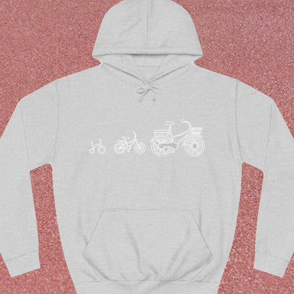 Mamafiets en kids wit Hoodie