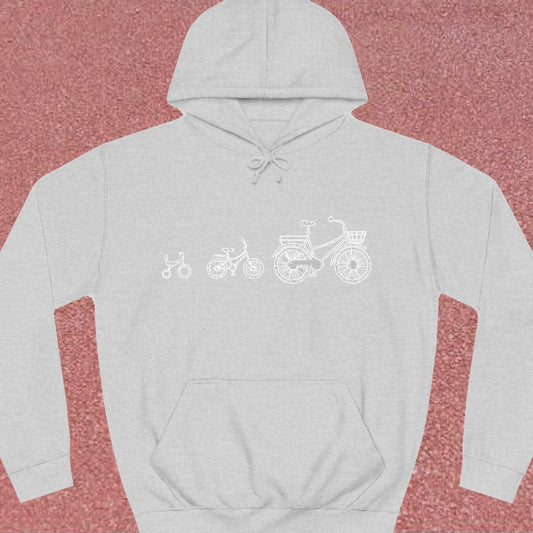 Mamafiets en kids wit Hoodie