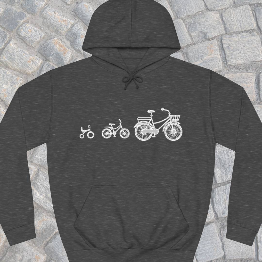 Mamafiets en kids wit Hoodie