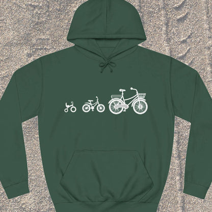 Mamafiets en kids wit Hoodie