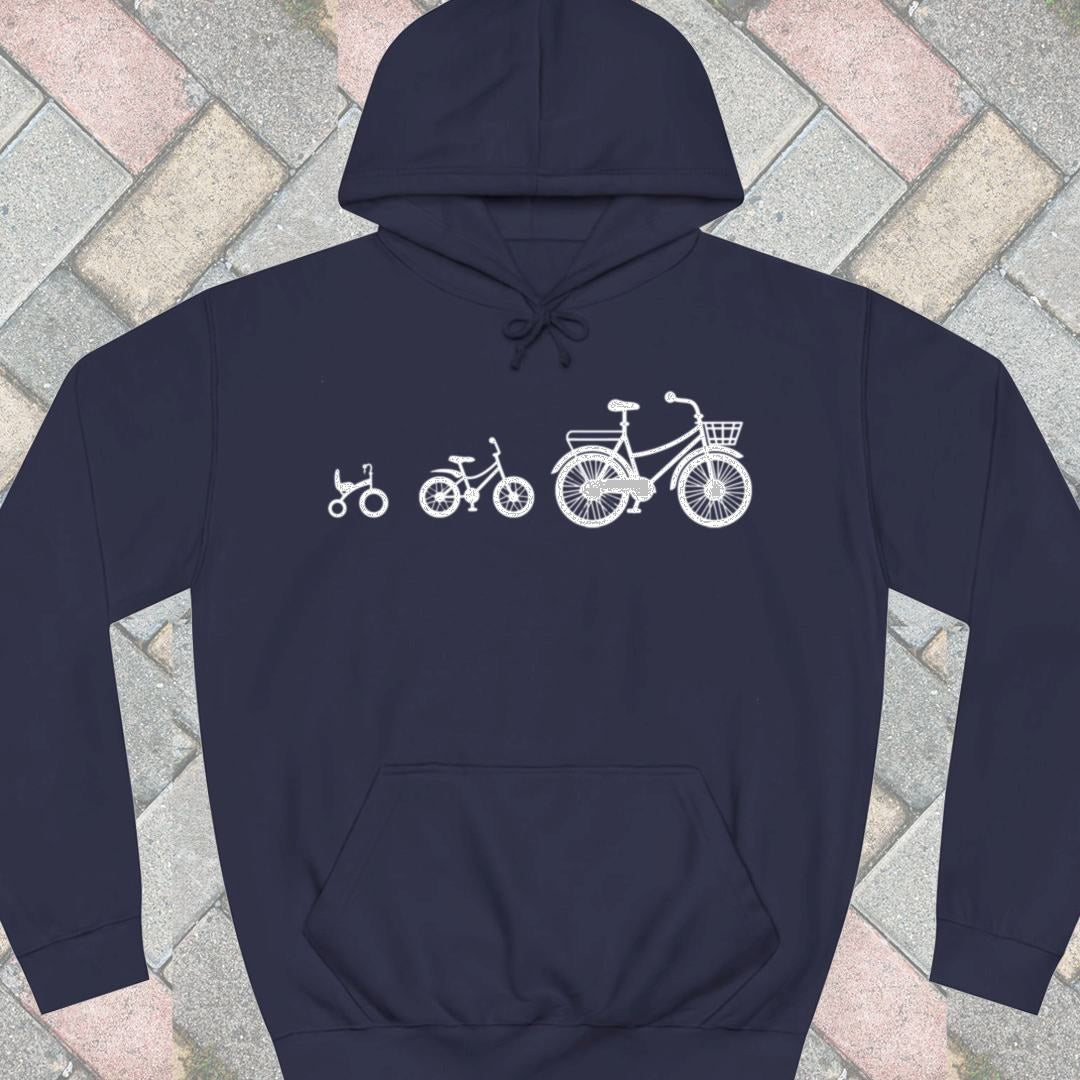 Mamafiets en kids wit Hoodie