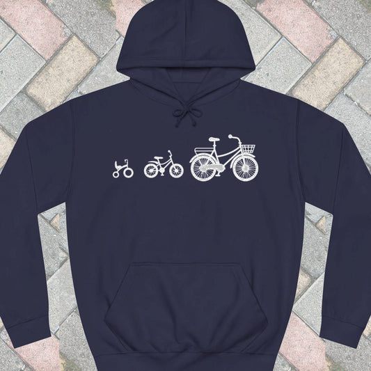 Mamafiets en kids wit Hoodie