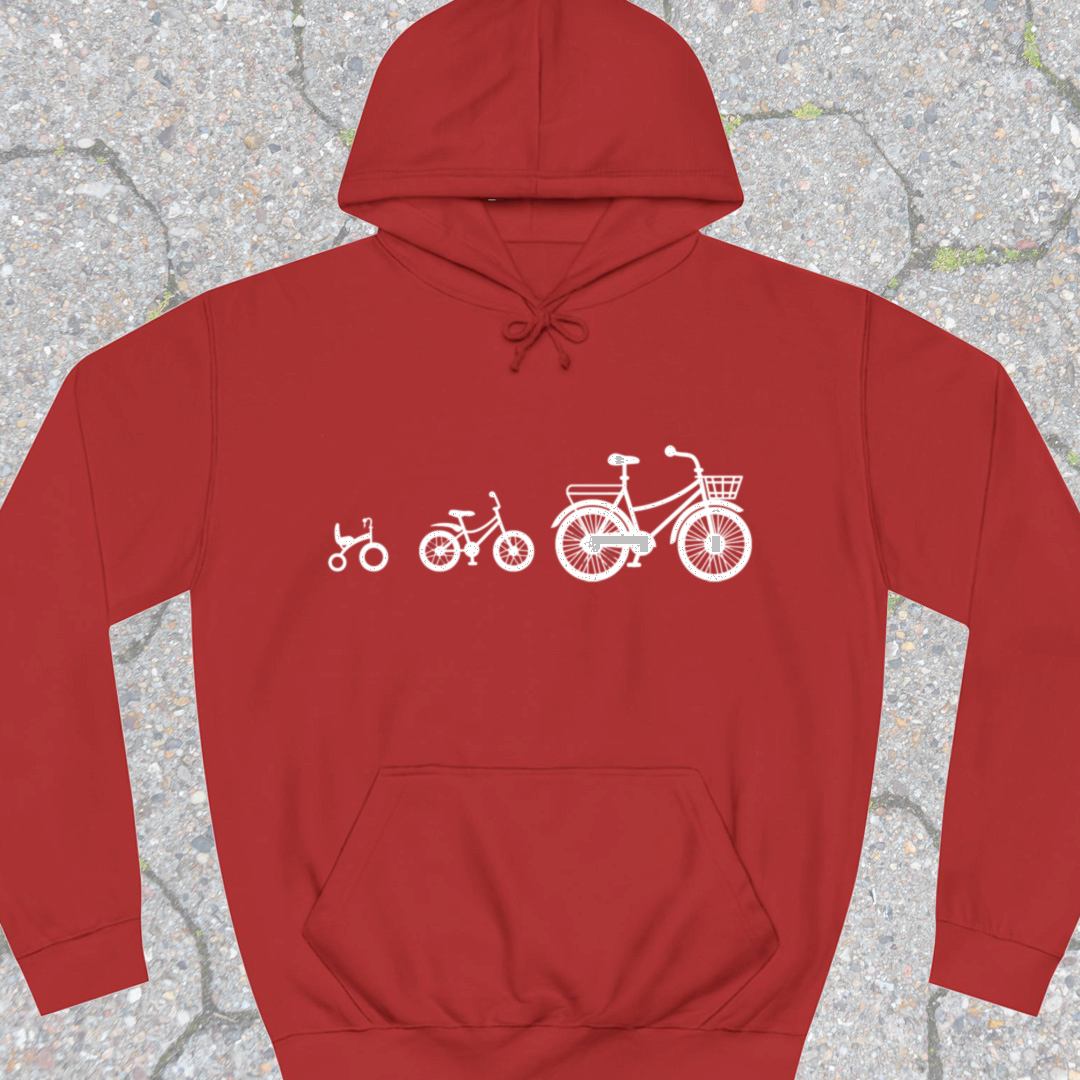 Mamafiets en kids wit Hoodie