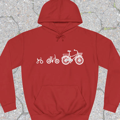 Mamafiets en kids wit Hoodie