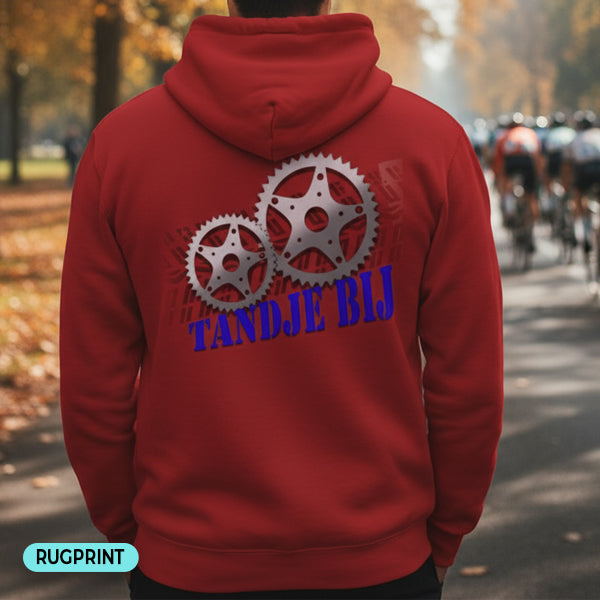 Tandje Bij (blauw) rugprint Hoodie